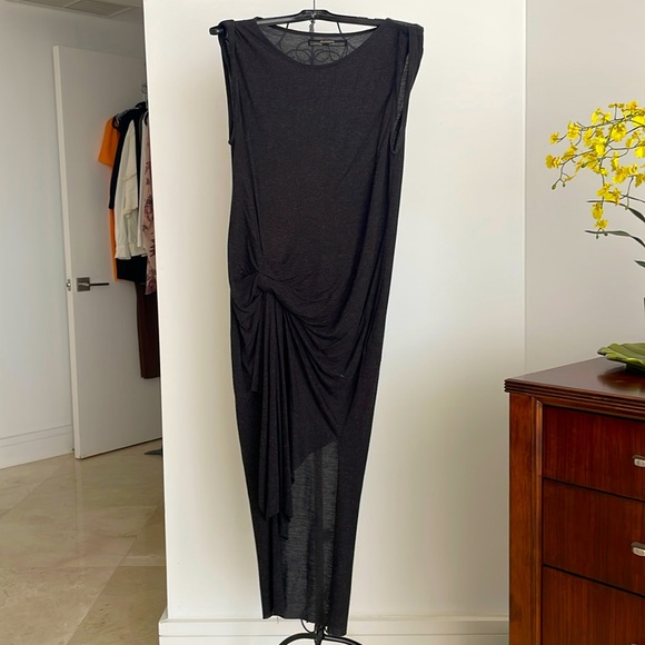 ALLSAINTS RIVIERA JERSEY DRESS IN CHARCOAL - Picture 5 of 11